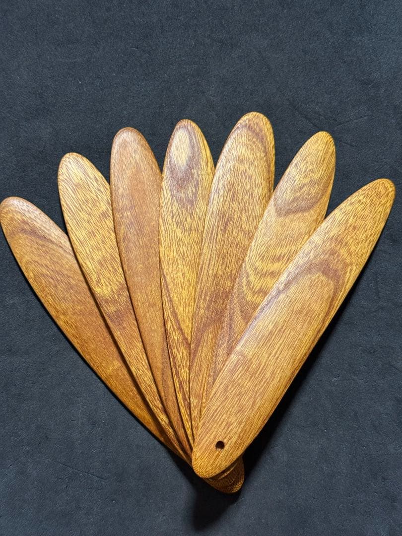 プーチー　ケヤキのヘラ7本