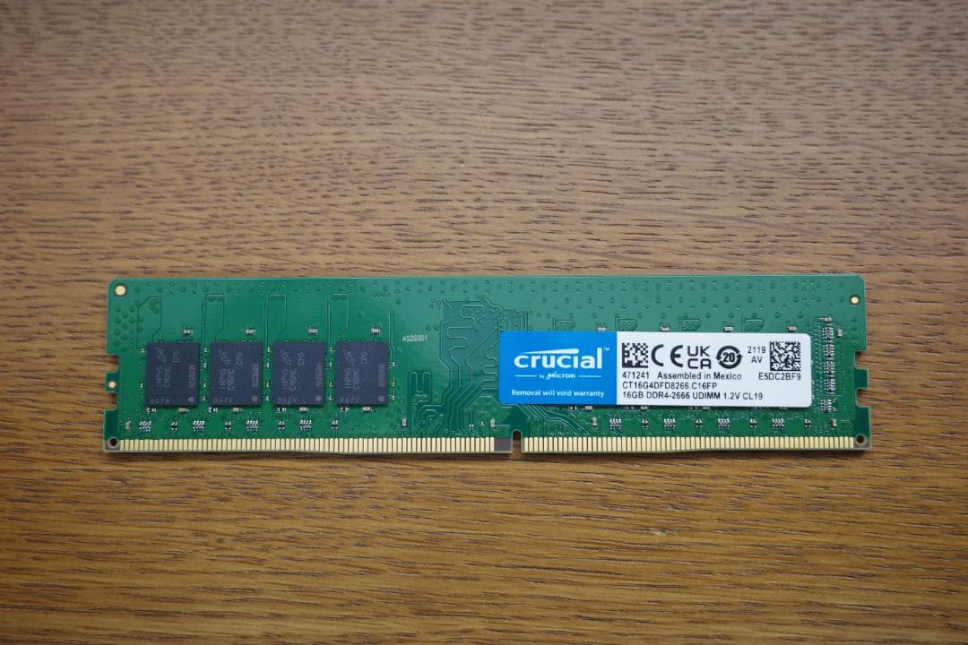 メモリー Crucial DDR4-2666 16GB