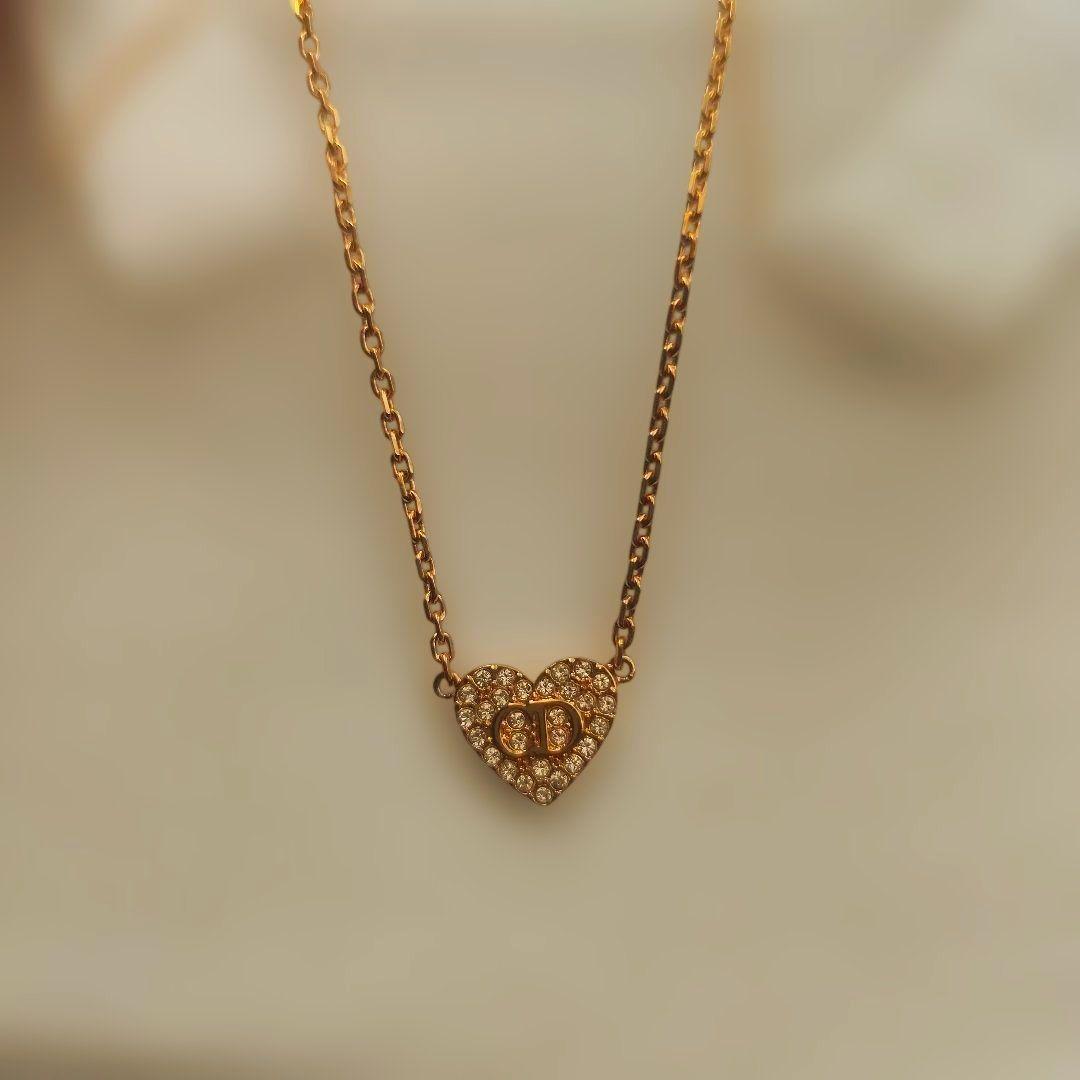 Dior 未使用箱付きハート ネックレス ピンクゴールド