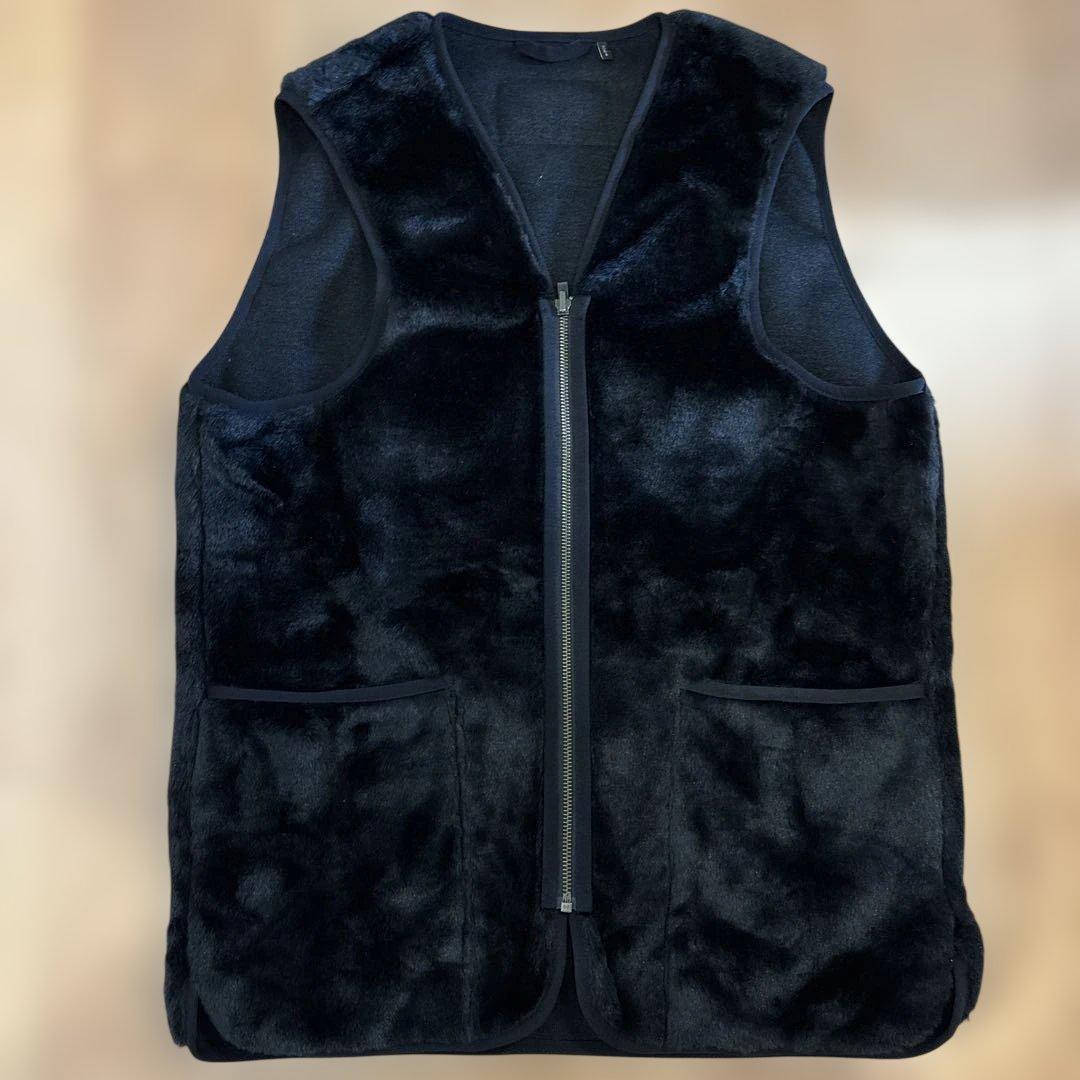 Barbour ファー ベスト サイズ40 バブアー フロントジップ