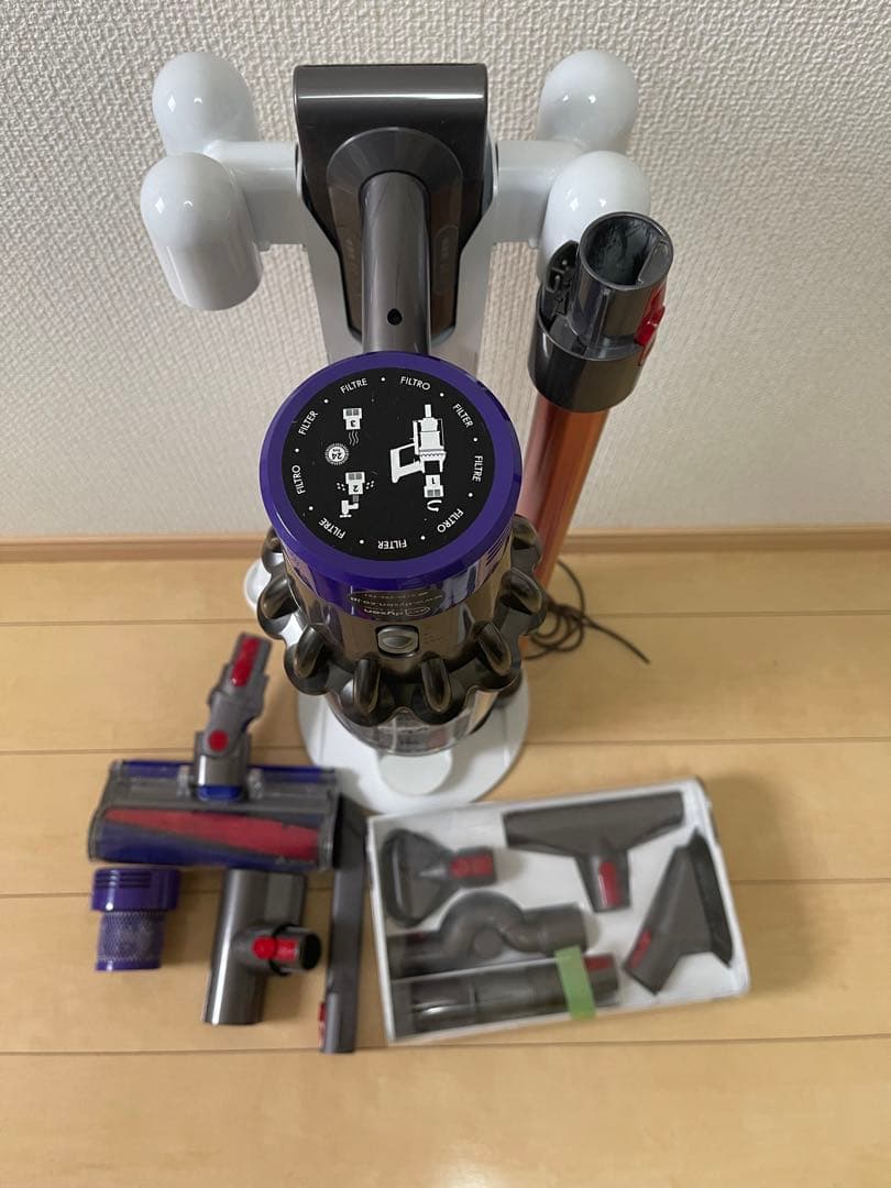 【美品】ダイソン V10 SV12　純正フロアドック付エコーモード69分
