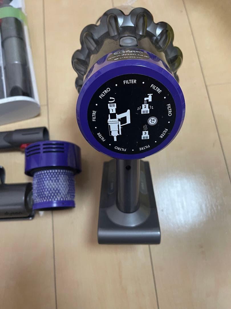 【美品】ダイソン V10 SV12　純正フロアドック付エコーモード69分