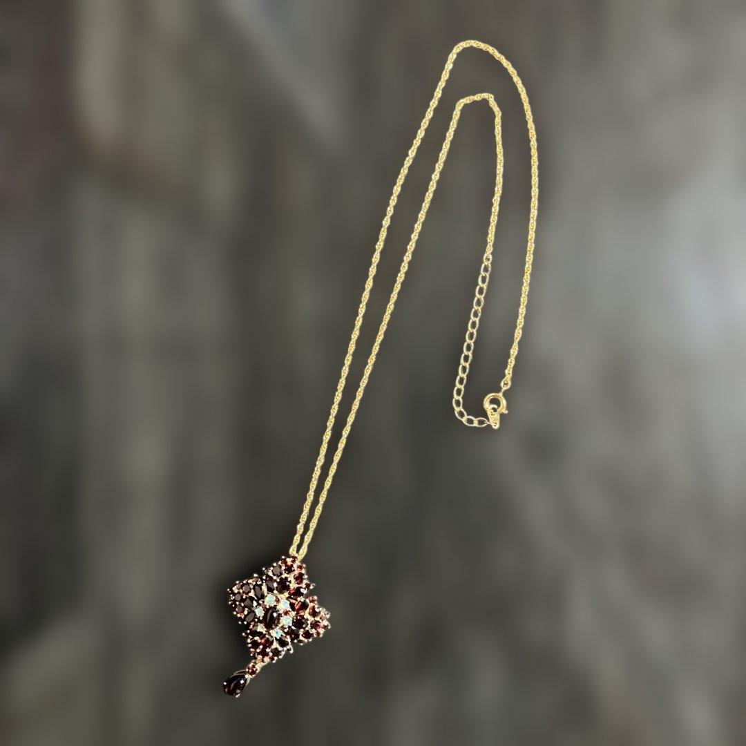 碌山　ROKUZAN ロクザン　ガーネット　ペンダント　ネックレス　ブローチ