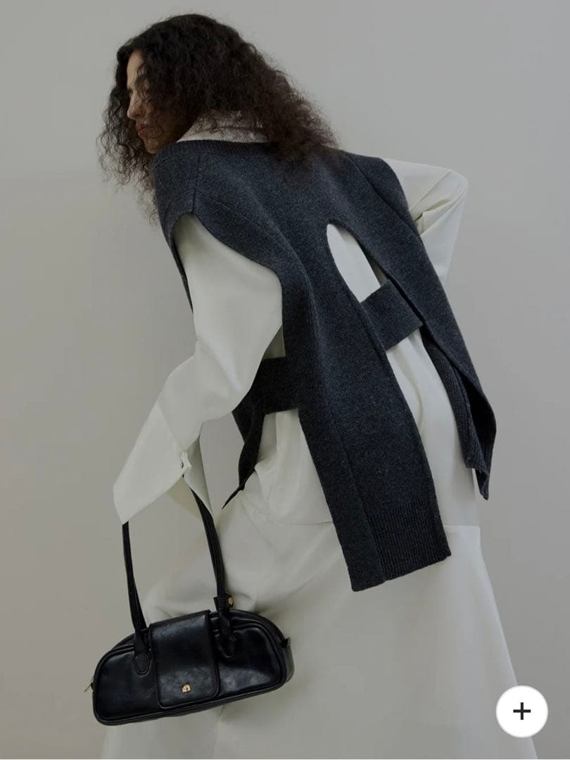 ワンピース KNIT VEST SET SATIN DRESS