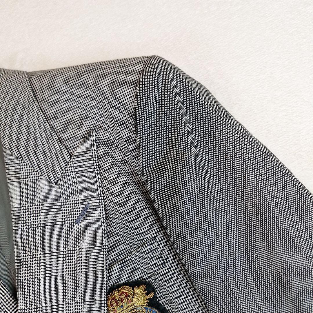 レア✨カールヘルム　ダブルテーラードジャケット　パッチワーク　ワッペン