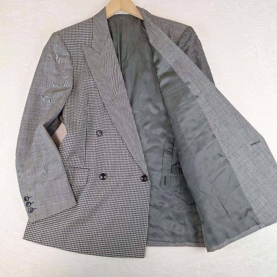 レア✨カールヘルム　ダブルテーラードジャケット　パッチワーク　ワッペン