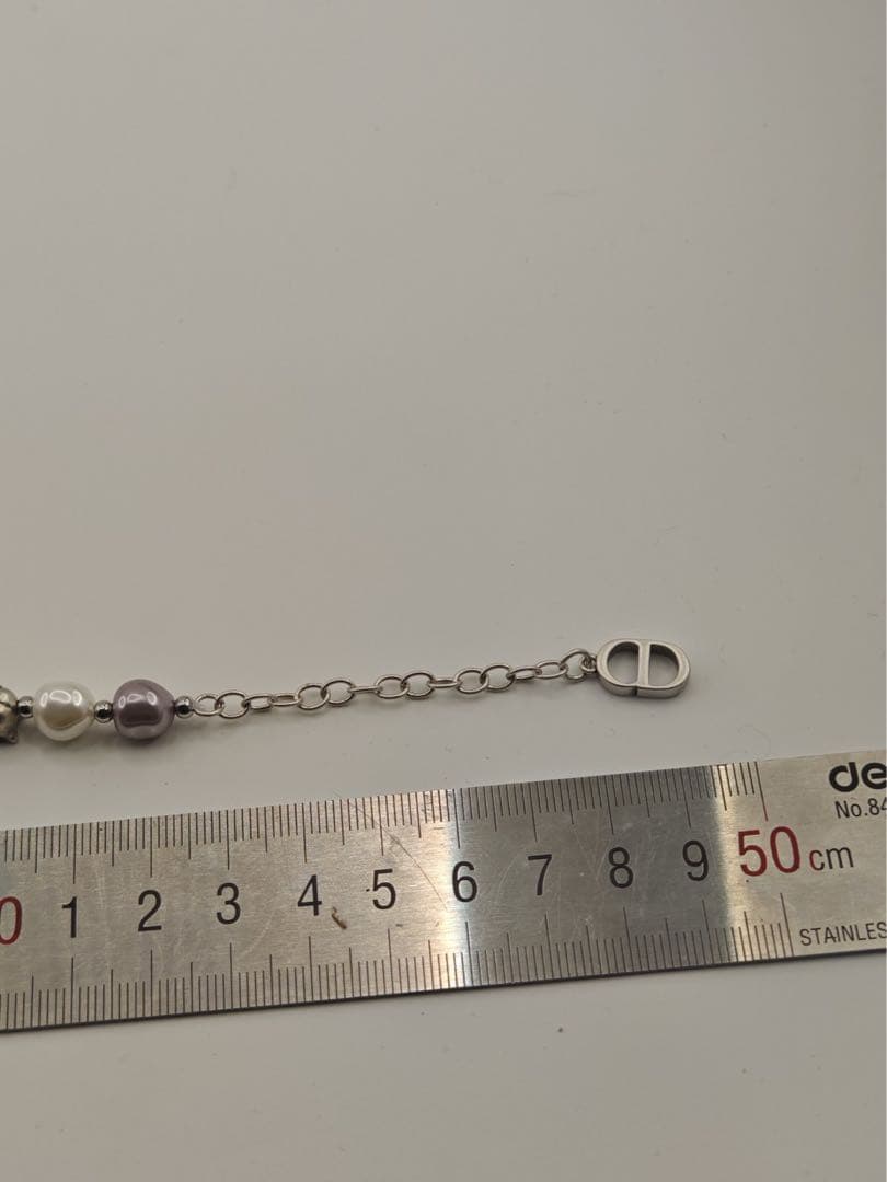 DIOR パールネックレス＆ブレスレット 2点セット シルバー　美品