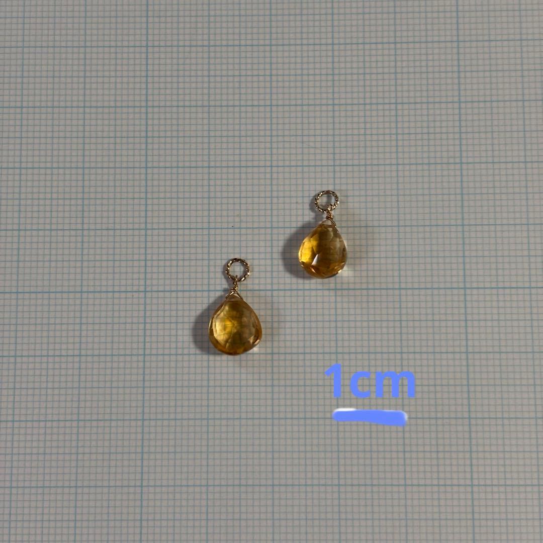 agete店舗限定ピアスチャームシトリン