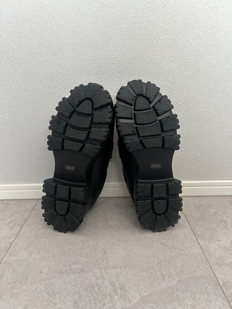 MARY QUANT PUBULX ブラック 厚底ローファー