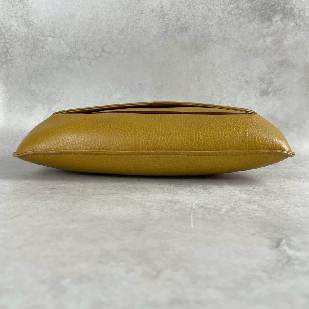 カルティエ マストライン　マスタード　 クラッチバッグ 　 レザー 2way