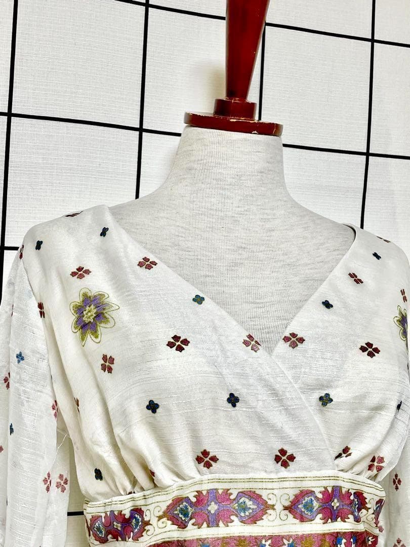 vintageヴィンテージロングドレスプリーツマキシ丈衣装レトロUSA海外古着