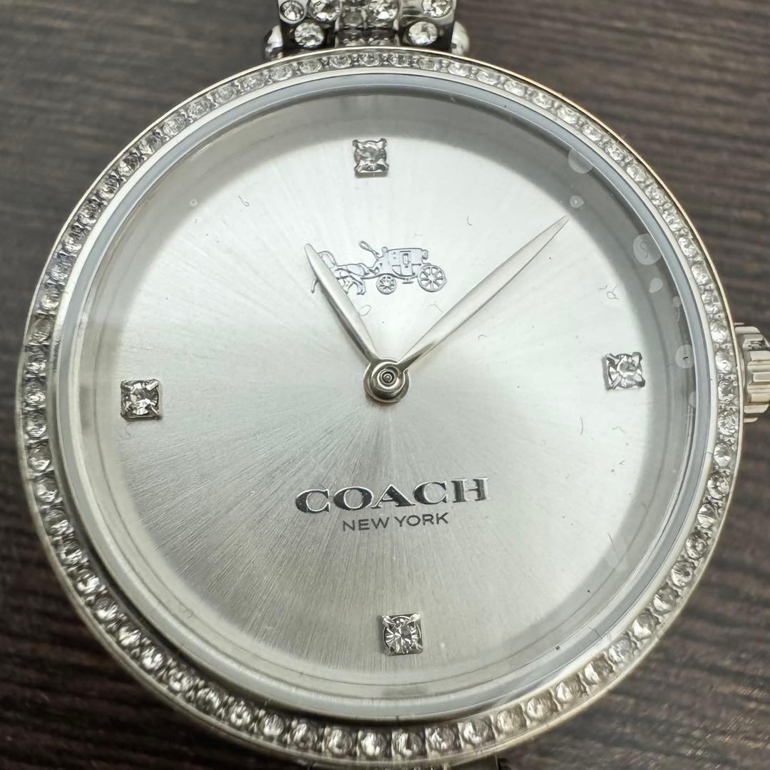 COACH腕時計　レディース 時計 シルバー　ストーン付き