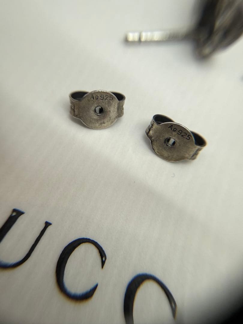 【美品】GUCCI インターロッキング ピアス両耳