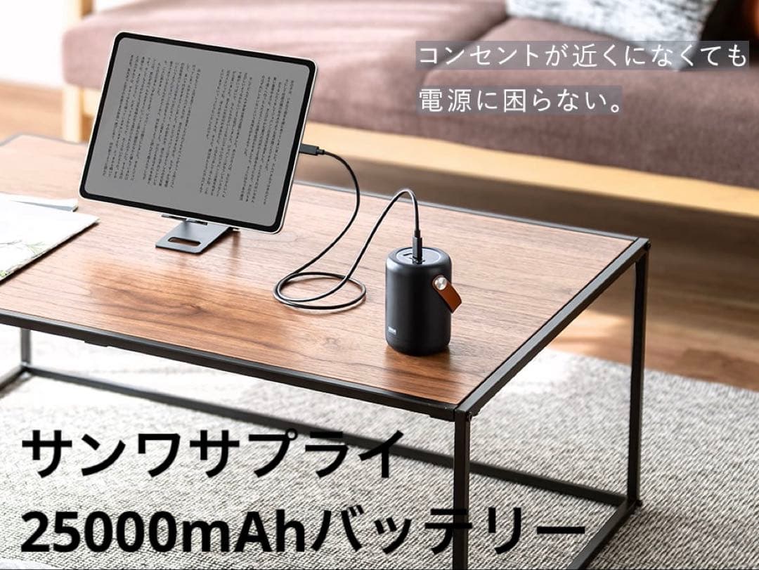 サンワサプライ 大容量バッテリー 25000mAh ブラック BTL-RDC31