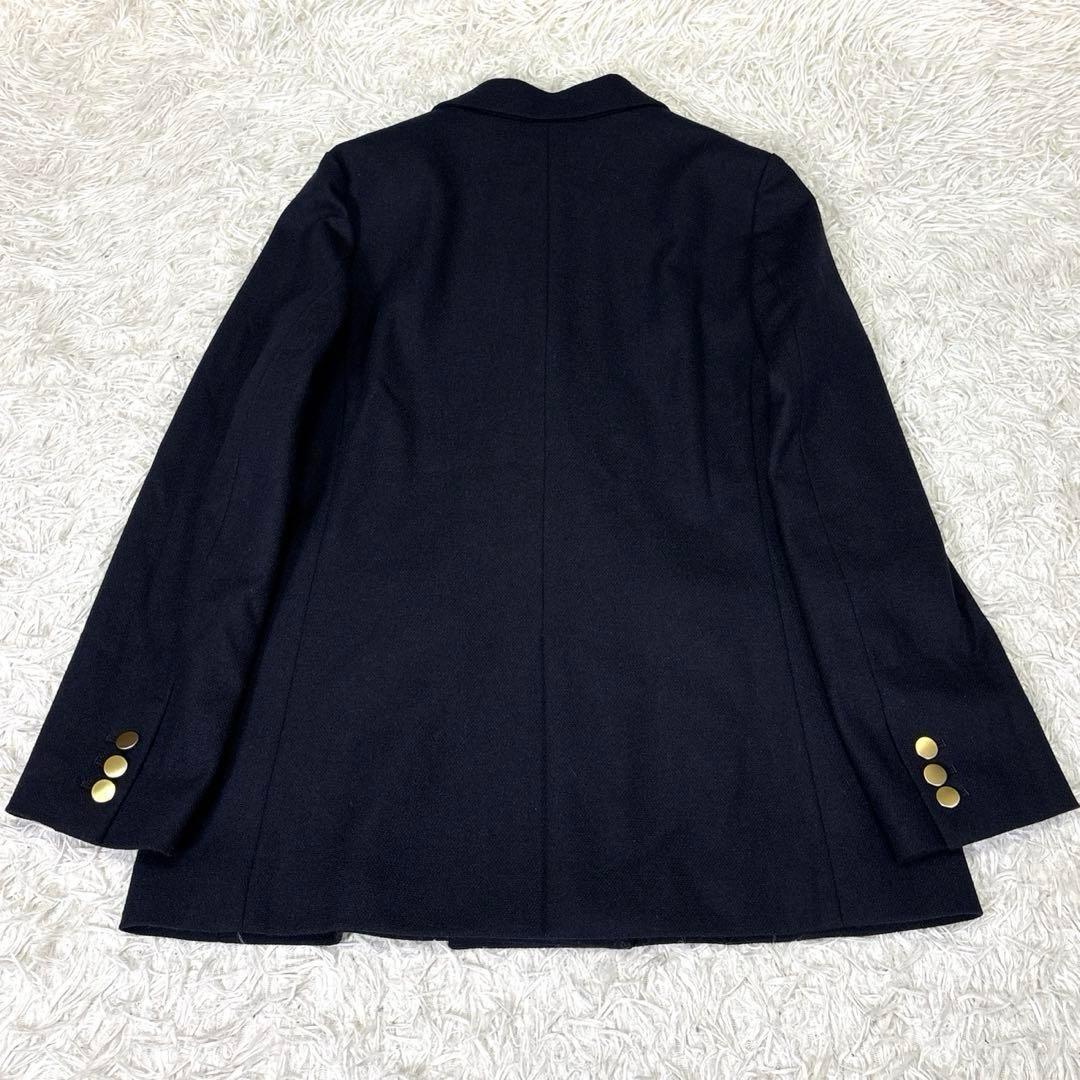 グリーンレーベルリラクシング メランジツイル ダブル ジャケット 金ボタン M