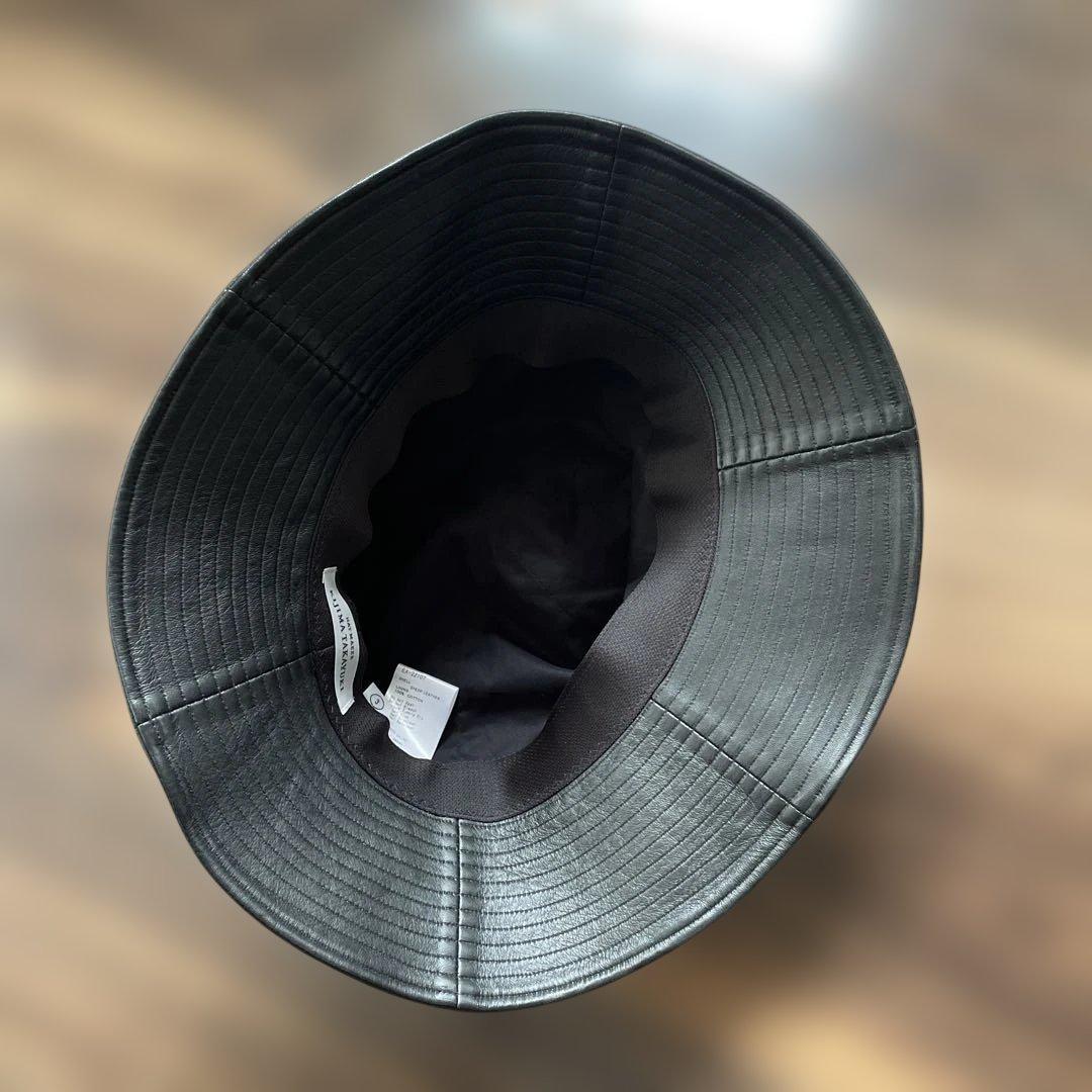 レザー バケットハット レザー　ブラック　キジマタカユキ