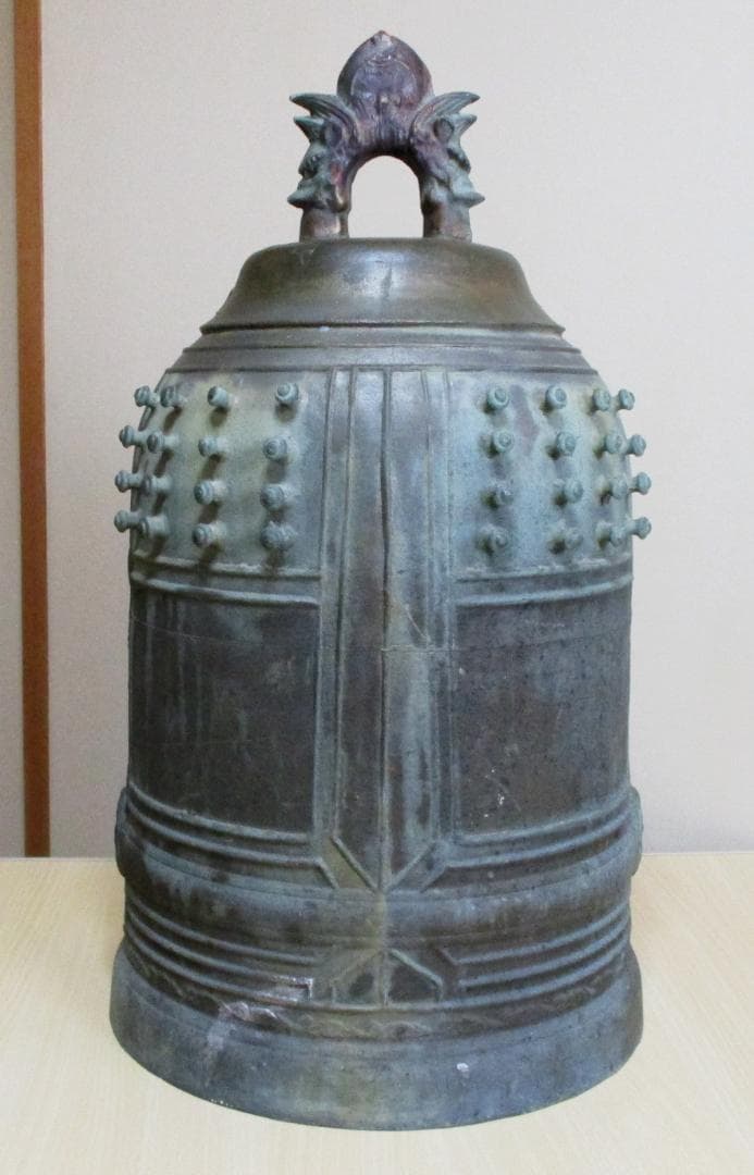 銅製半鐘　佐野天明　天明鋳物 釣鐘 龍文５８㎝　２３.３kg　訳あり