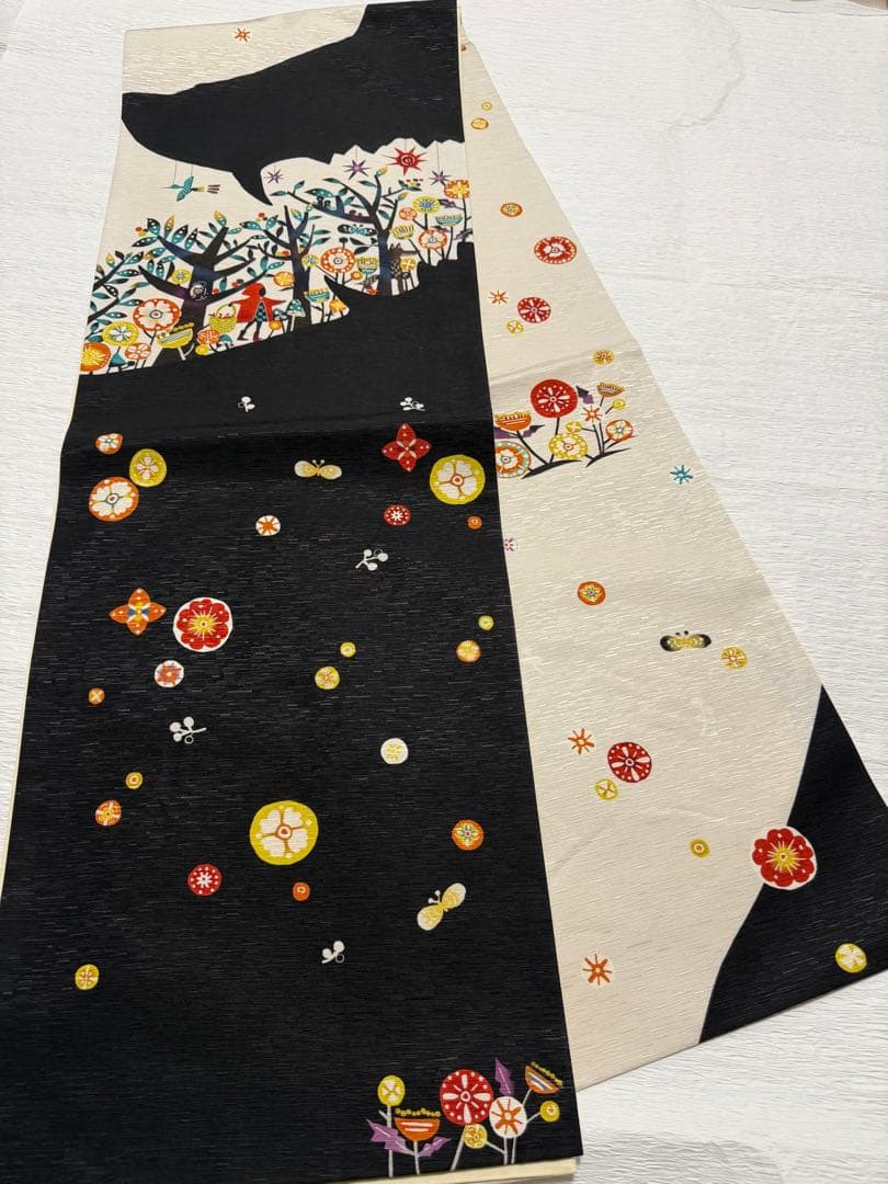 m-5 WAKKA ワッカ キャ～！ 赤ずきん 京袋帯 正絹 美品 wakka