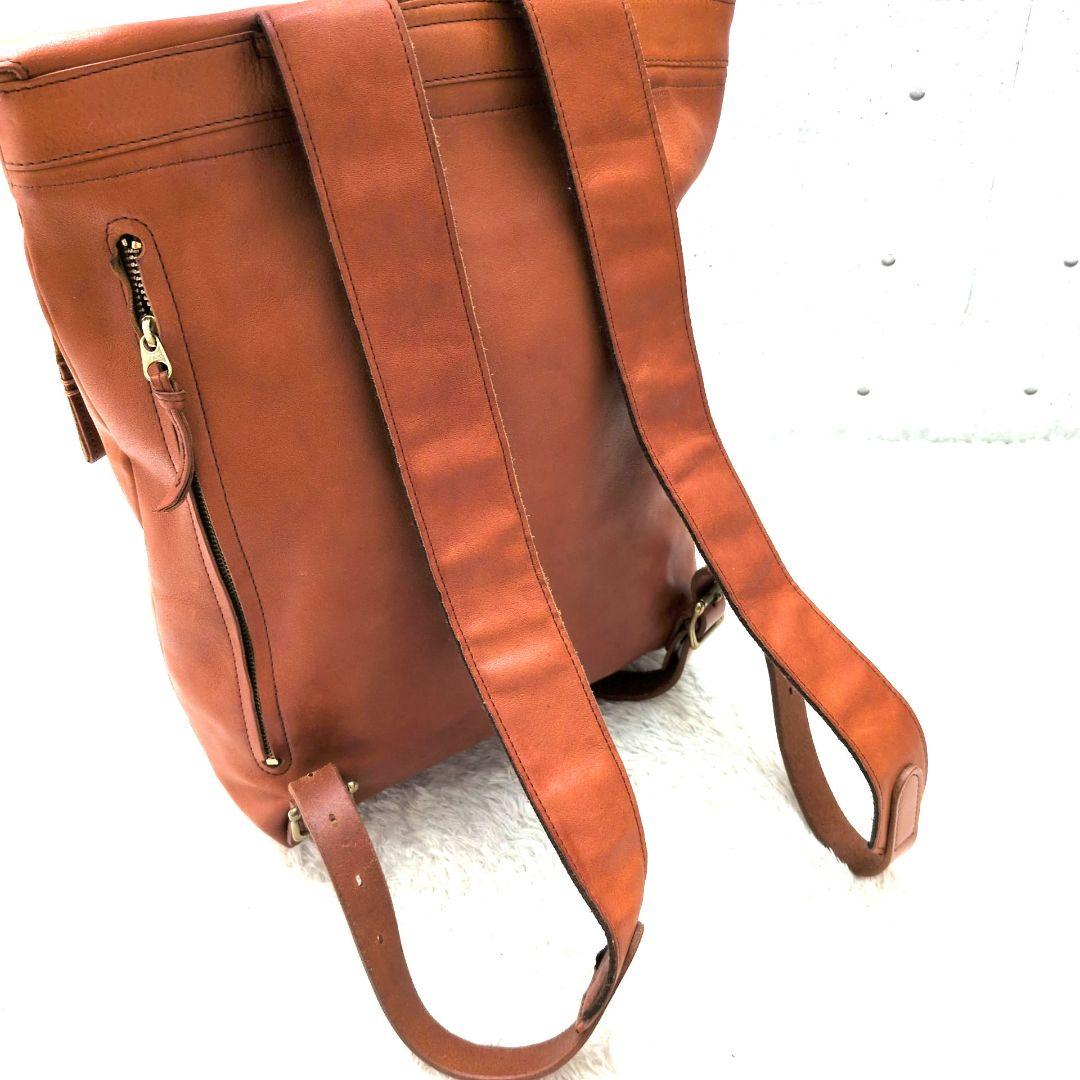 【美品】SLOW　ボーノ　リュック　バックパック　栃木レザー　ユニセックス　茶色