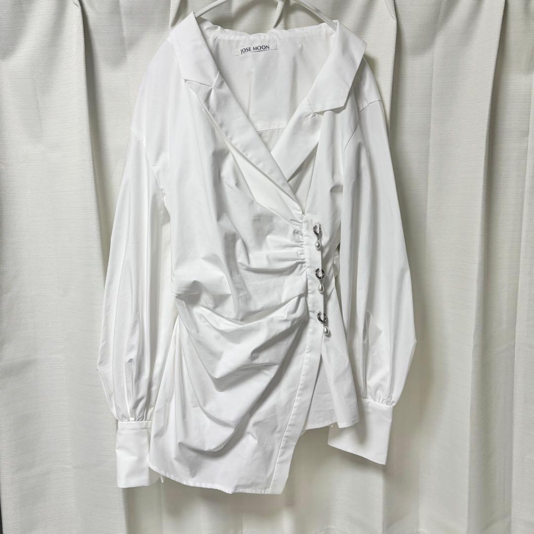 トップス josemoon DEFORMATION PEARL SHIRT