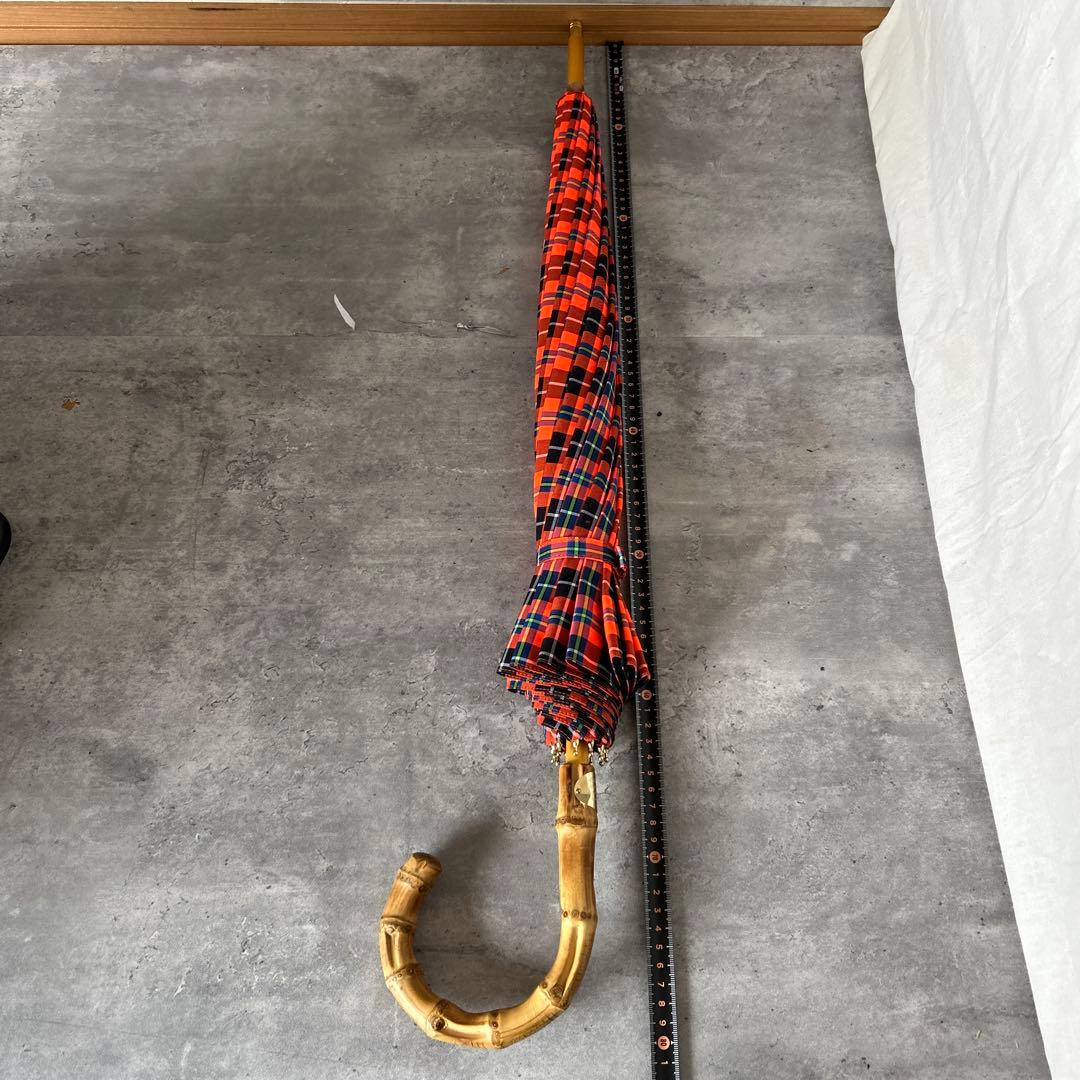 トラディショナルウェザーウェア アンブレラバンブー チェック柄 晴雨兼用傘 長傘