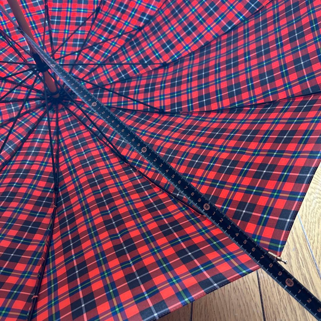 トラディショナルウェザーウェア アンブレラバンブー チェック柄 晴雨兼用傘 長傘