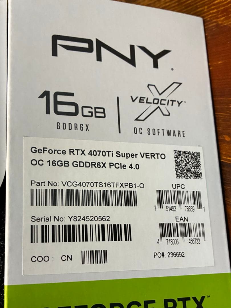 a*k様 PNY GEFORCE RTX 4070 Ti SUPER グラフィッ