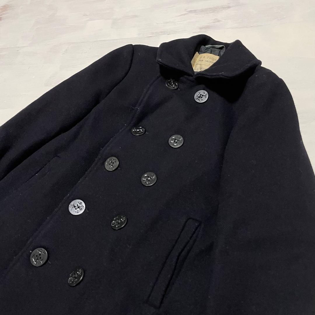 Schott ショット 740N USA製 キルティング ウール ピーコート　黒