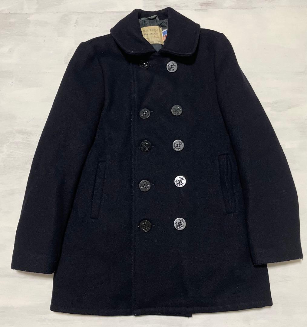 Schott ショット 740N USA製 キルティング ウール ピーコート　黒