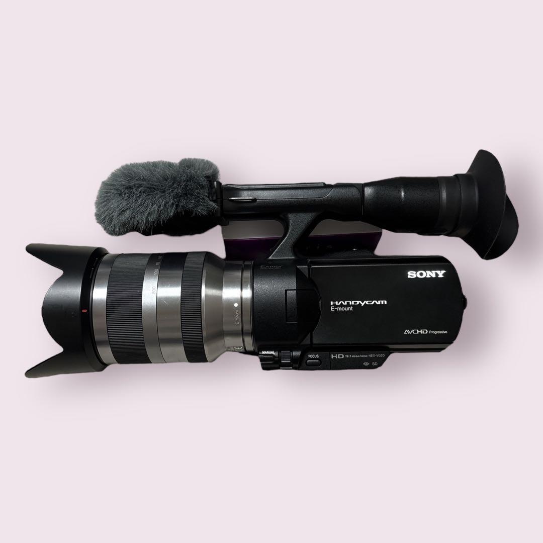 【美品/希少】SONY NEX-VG20H レンズキット 新品予備バッテリー付