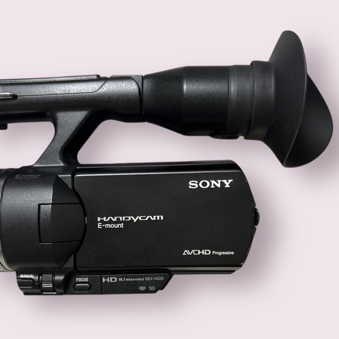 【美品/希少】SONY NEX-VG20H レンズキット 新品予備バッテリー付