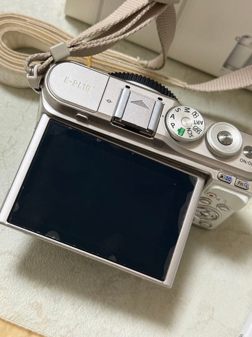 【ジャンク品】OLYMPUS PEN E-PL10 シルバー 本体ストラップ付き