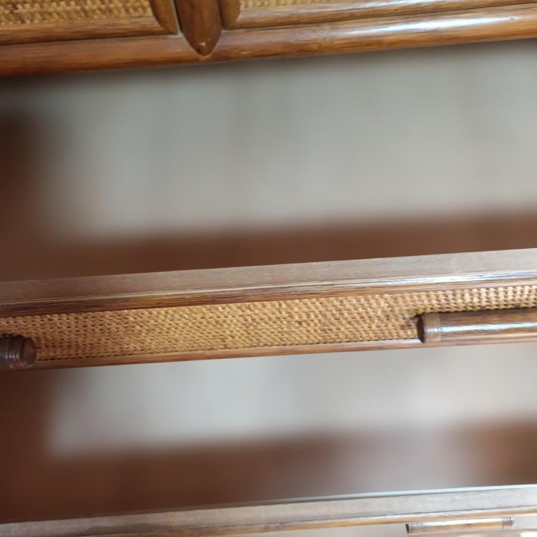 ラタン藤　大容量5段チェスト　ヴィンテージ