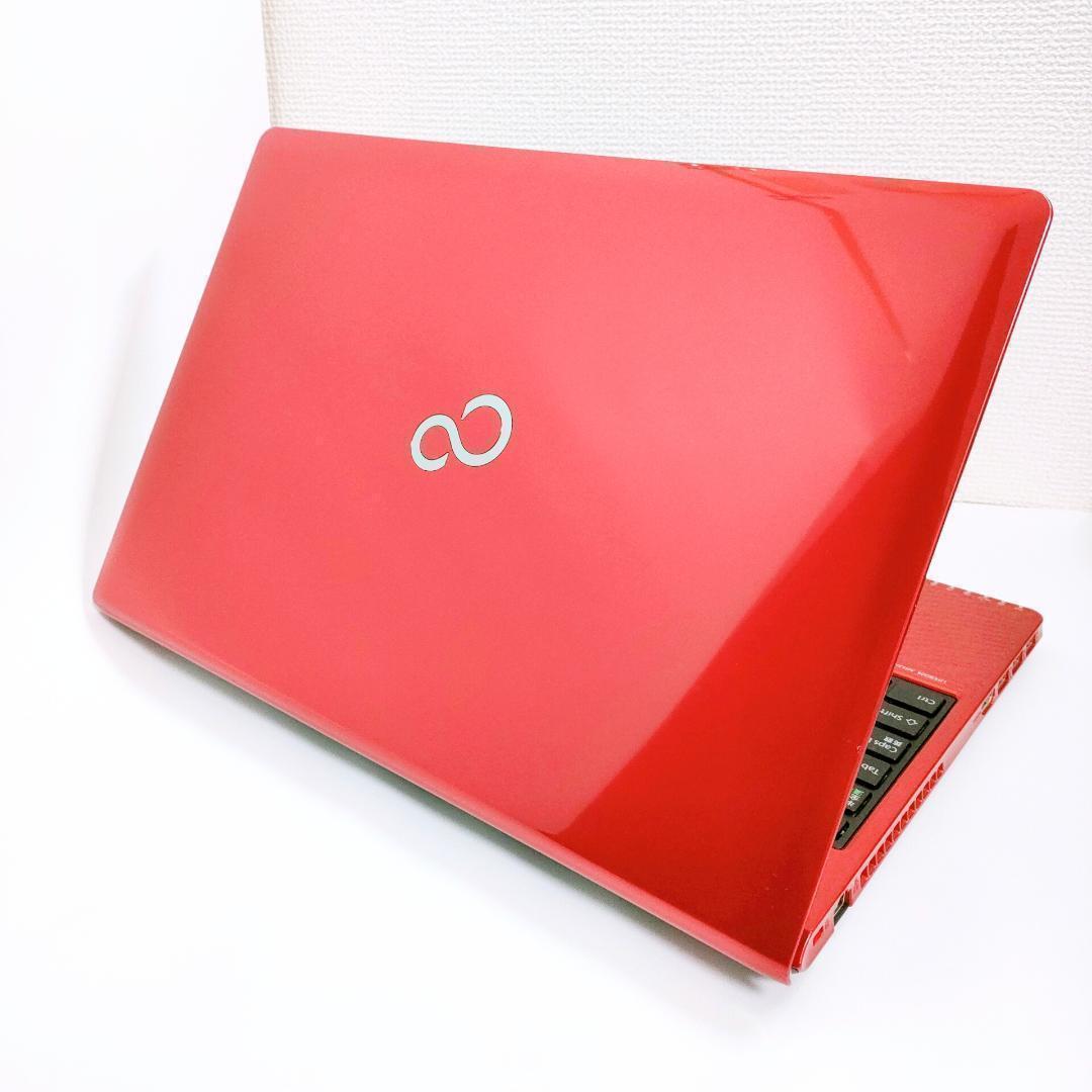 Corei7✨️Windows11/SSD/カメラ付き赤ノートパソコン/富士通