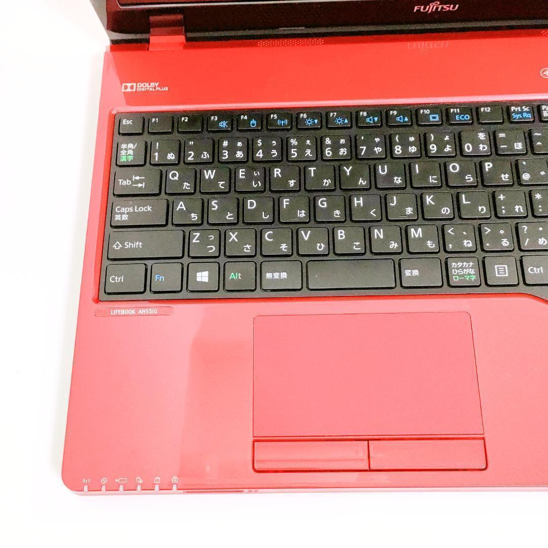 Corei7✨️Windows11/SSD/カメラ付き赤ノートパソコン/富士通