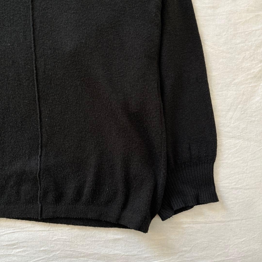 【サイズ1 / KAIKO】ボックスニットシャツ ブラック