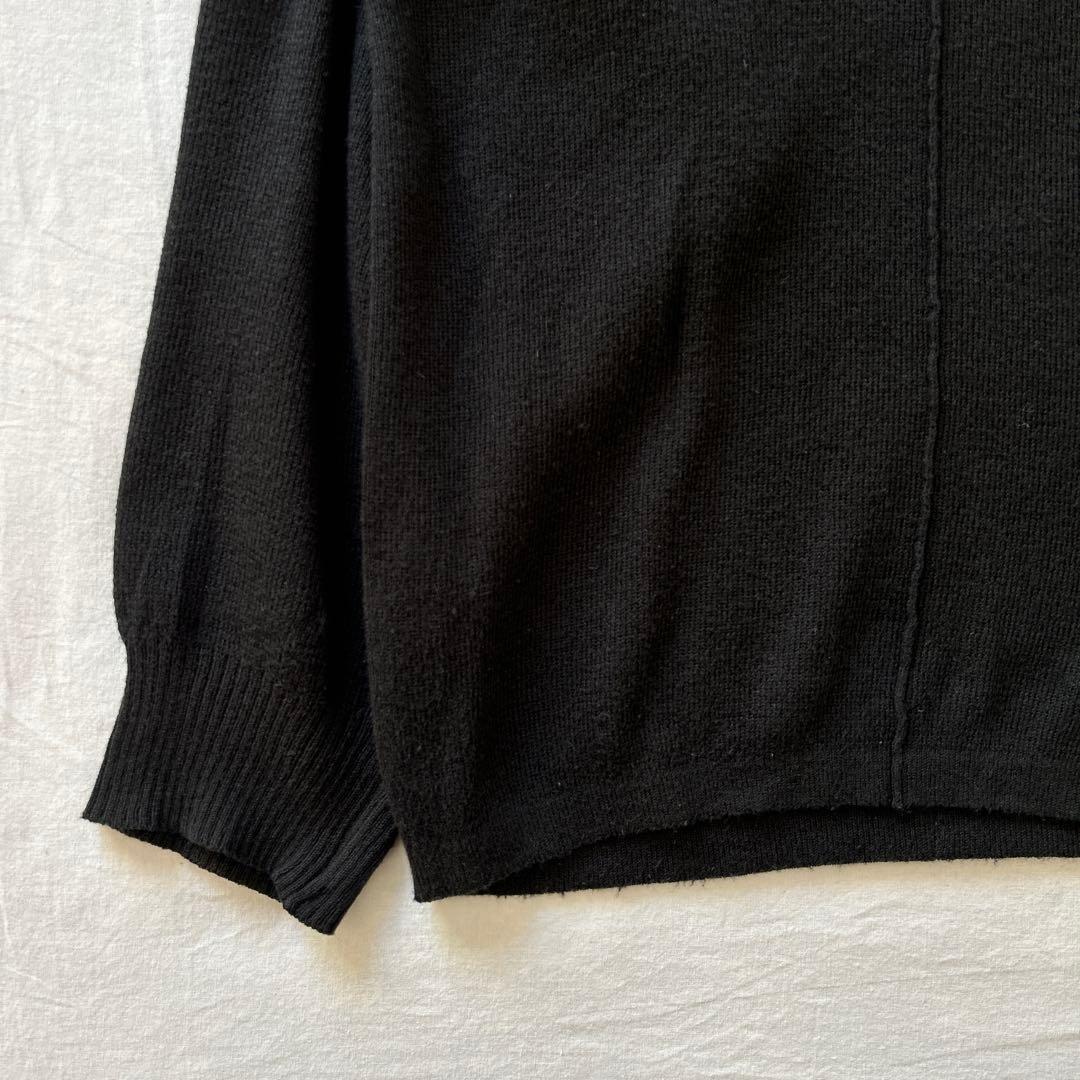 【サイズ1 / KAIKO】ボックスニットシャツ ブラック