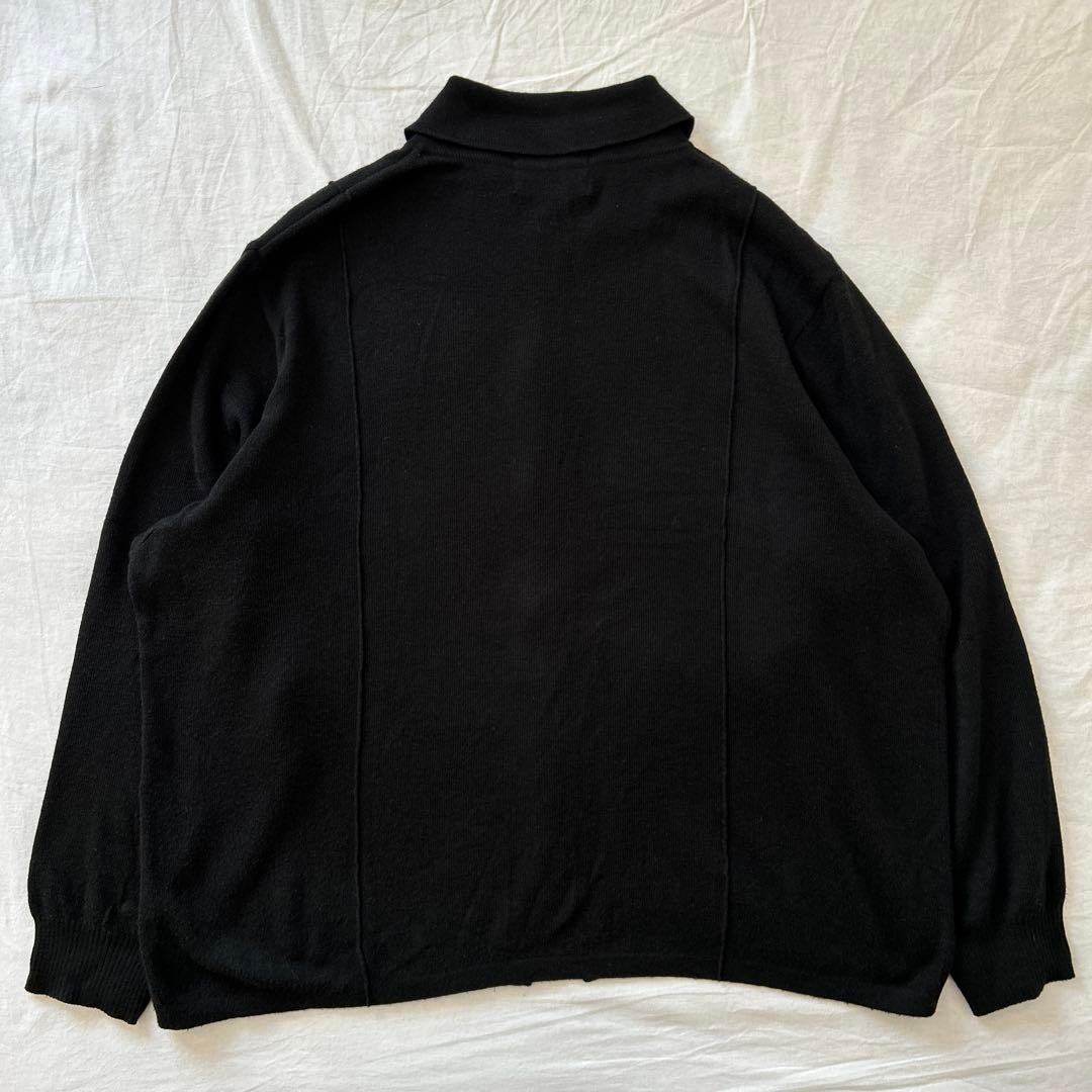 【サイズ1 / KAIKO】ボックスニットシャツ ブラック