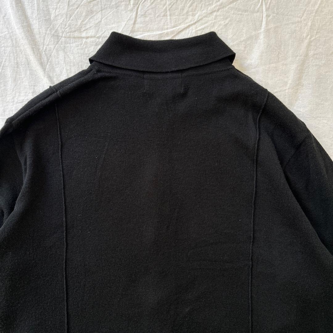 【サイズ1 / KAIKO】ボックスニットシャツ ブラック
