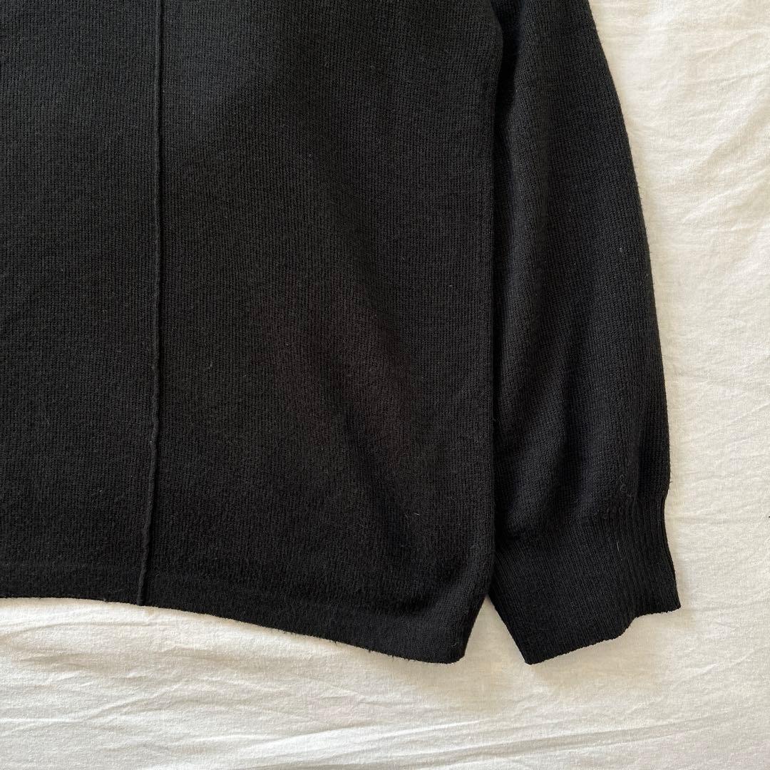 【サイズ1 / KAIKO】ボックスニットシャツ ブラック