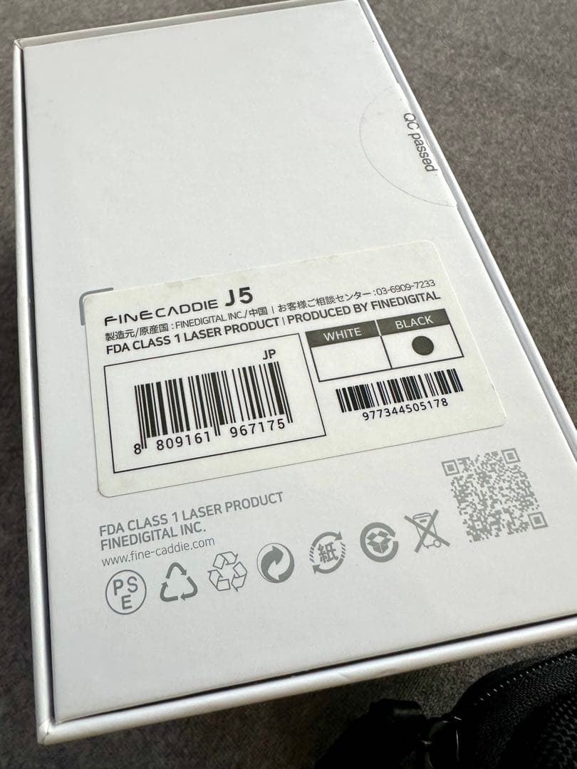 ファインキャディ J5 mini 【ブラック】レーザー距離計