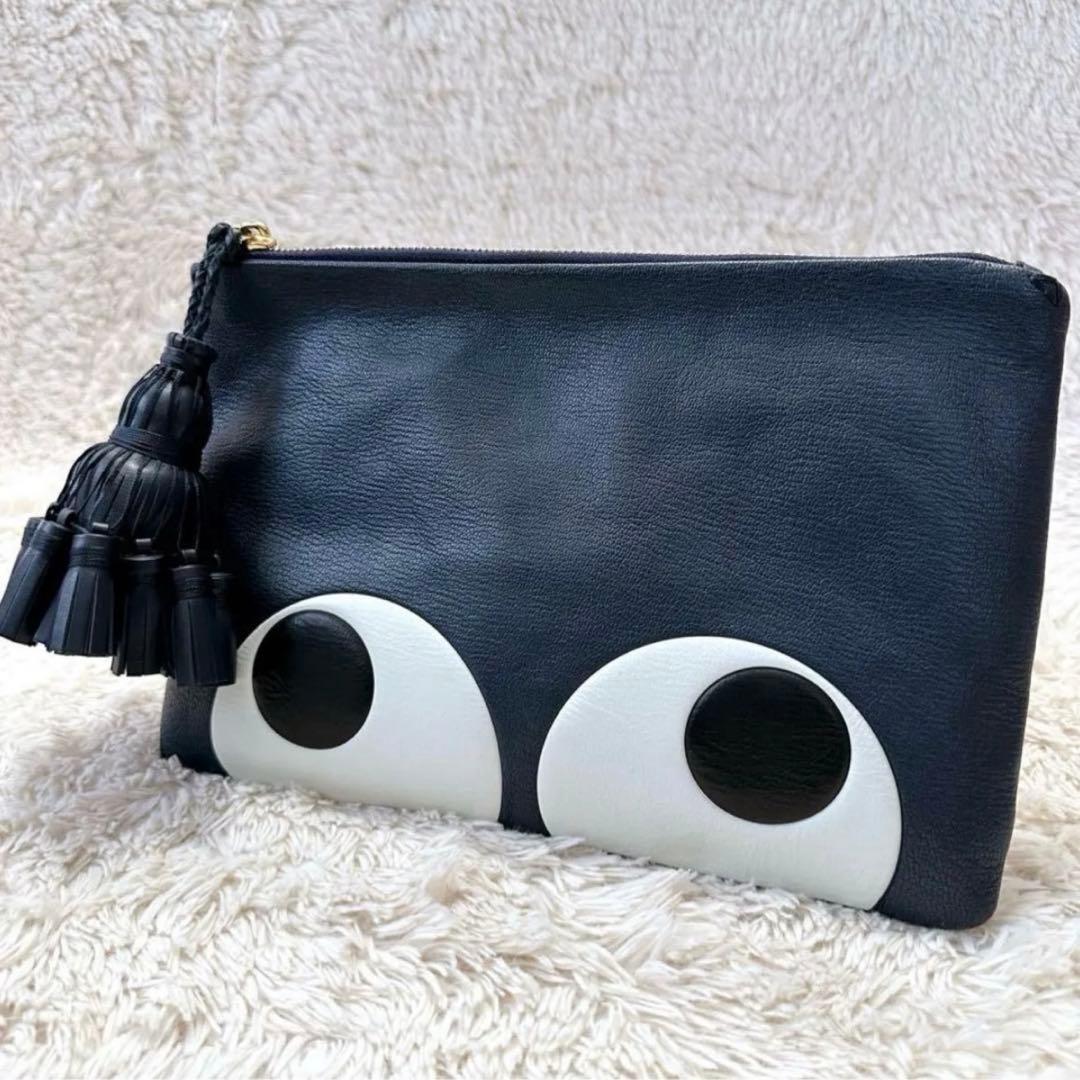 未使用級✨箱あり アニヤハインドマーチ アイズ クラッチバッグ ポーチ タッセル