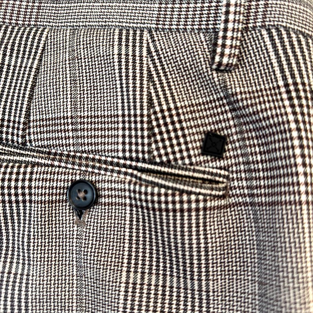 【美品】ZARA グレンチェック 4WAY ストレッチ スーツ 38 L