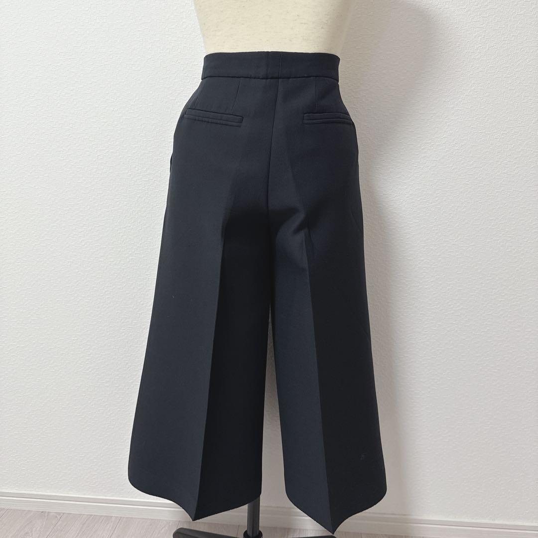 【Christian Dior】クロップドパンツ ウール×シルク ブラック