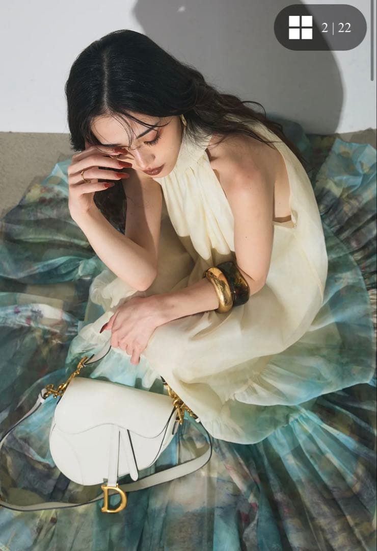 【アンドレアアンドコー】水彩ティアードワンピース