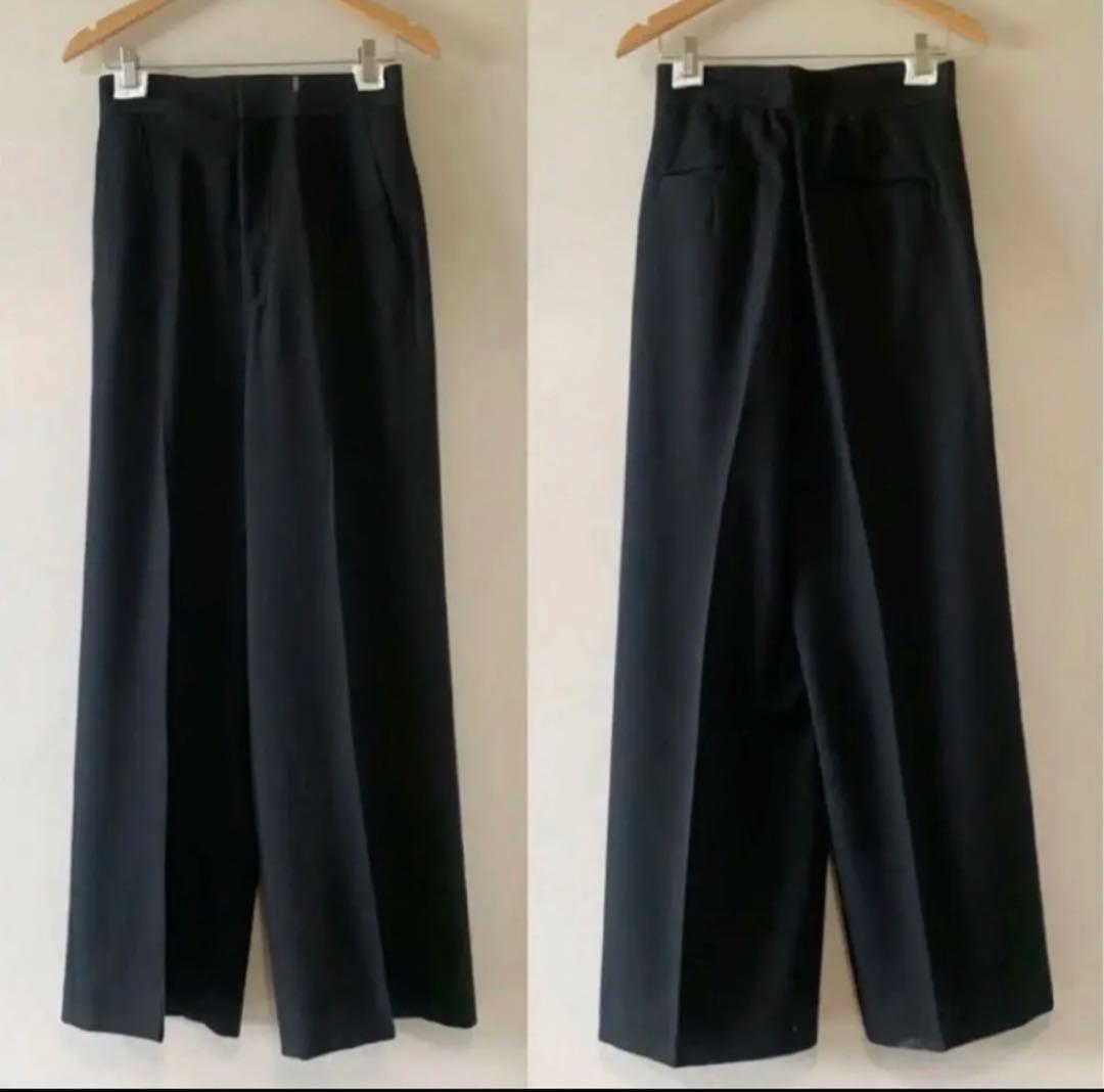 MADISONBLUE ウールワイドパンツ 01 black