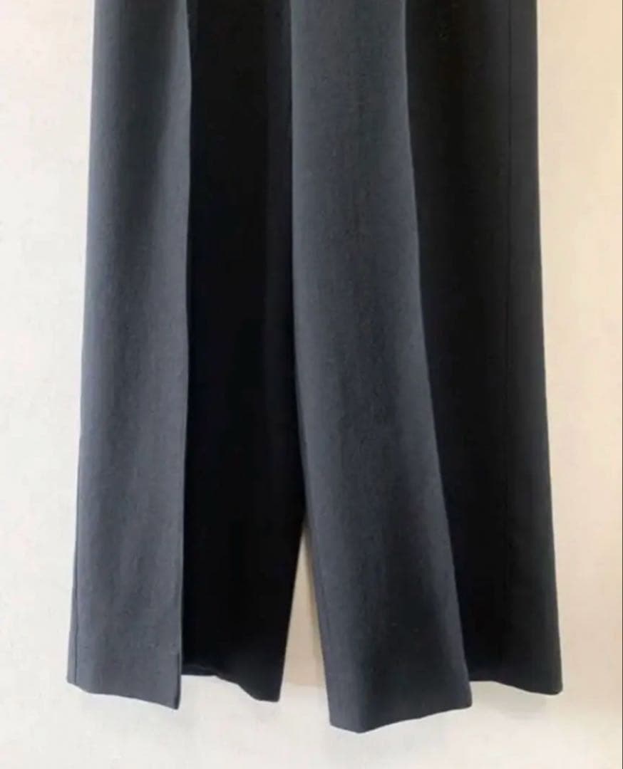 MADISONBLUE ウールワイドパンツ 01 black