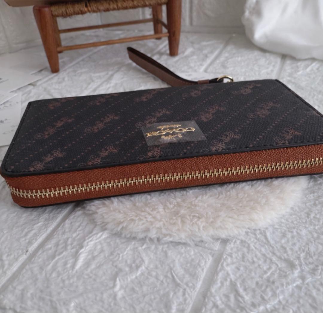 【コーチ／ C3547】新品 シグネチャー デニムマルチ 長財布 ストラップ付