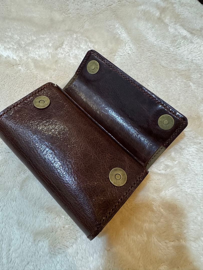 へ*い様 手巻きたばこ 三つ折りシャグポーチ（茶色）姫路レザー使用