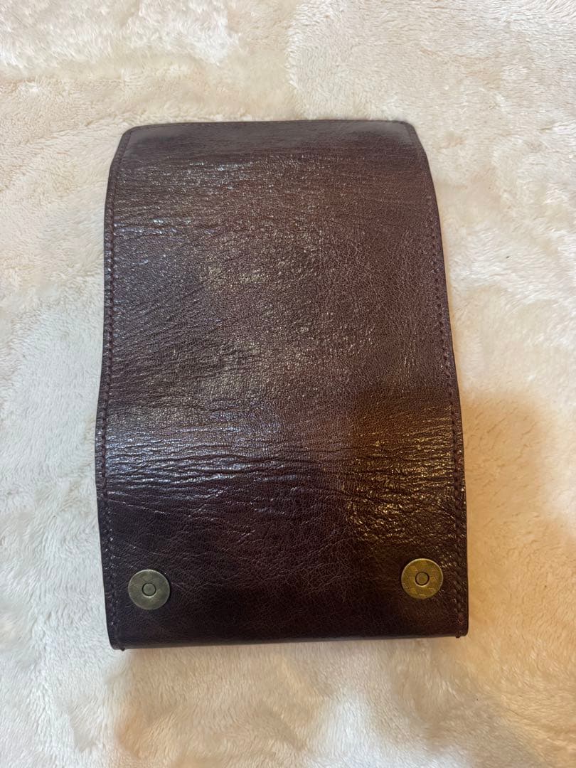 へ*い様 手巻きたばこ 三つ折りシャグポーチ（茶色）姫路レザー使用